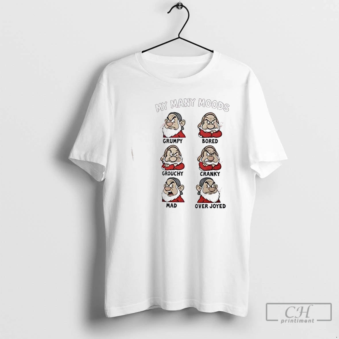 Classic My Many Moods Grumpy Mood Chart T-Shirts, Hoodie, Sweatshirt | InkNestWear.com