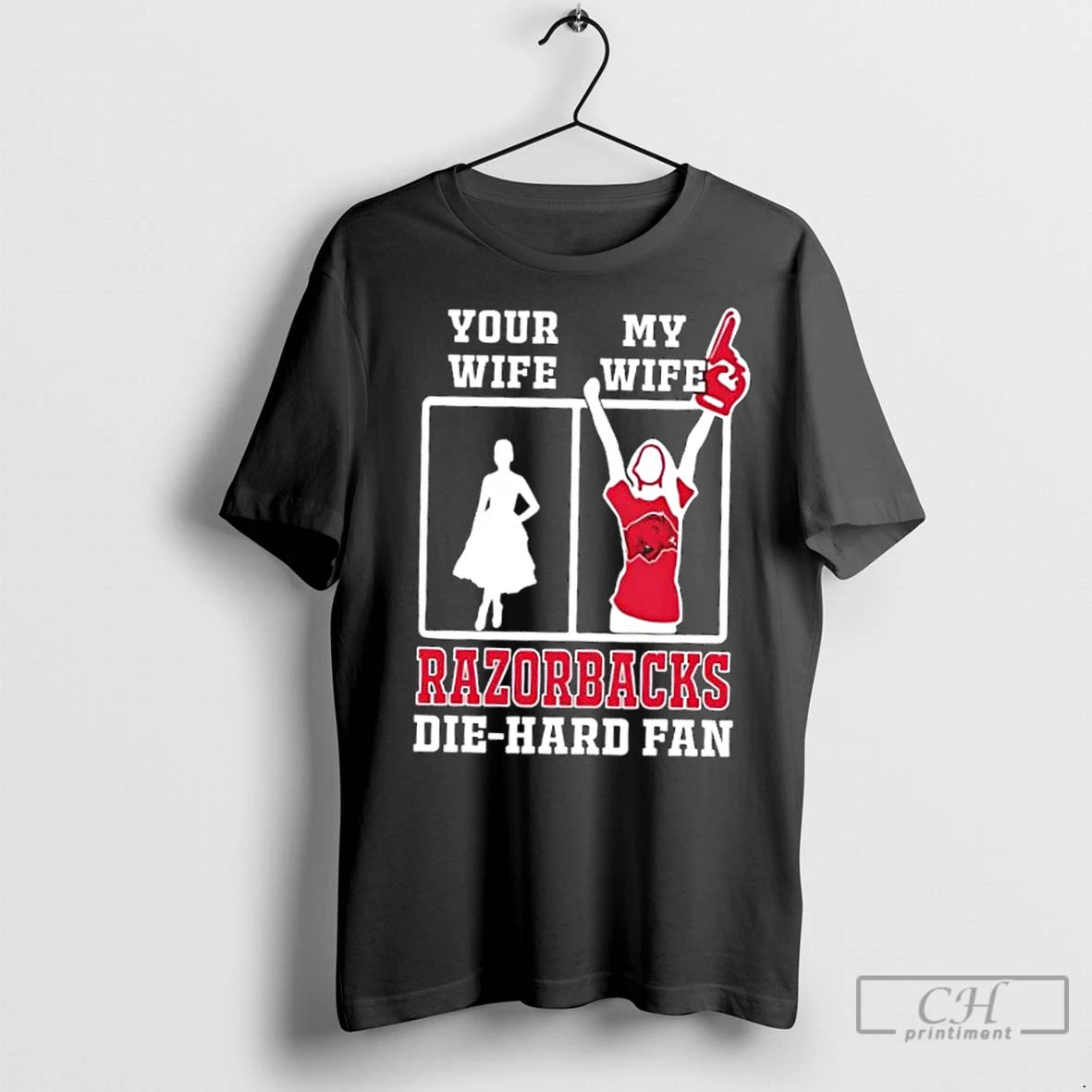 Classic My Wife Arkansas Razorbacks Football Die Hard Fan T-Shirts, Hoodie, Sweatshirt | InkNestWear.com