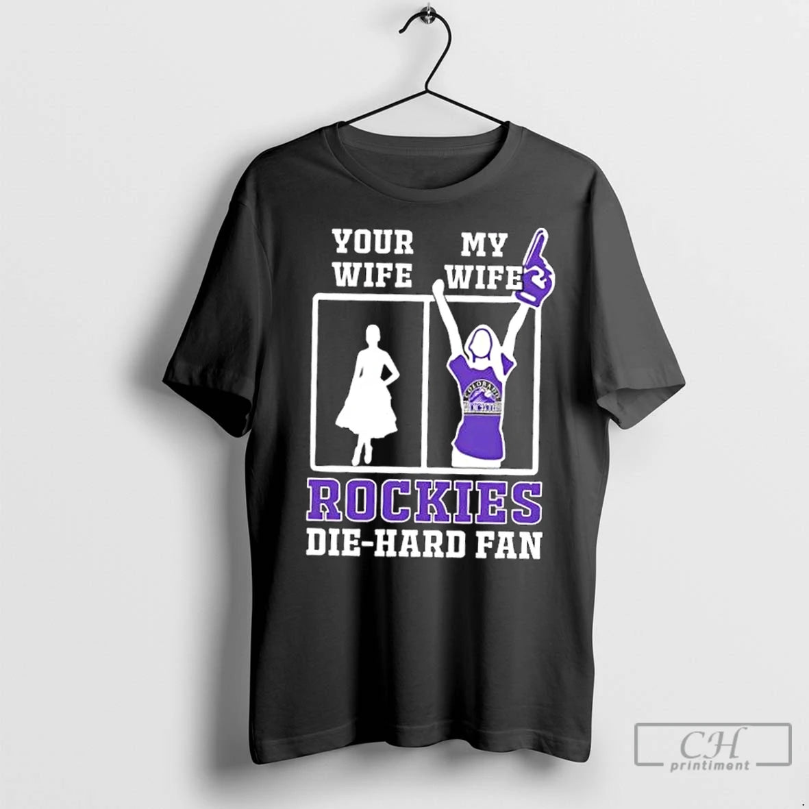 Classic My Wife Colorado Rockies Baseball Die Hard Fan T-Shirts, Hoodie, Sweatshirt | InkNestWear.com