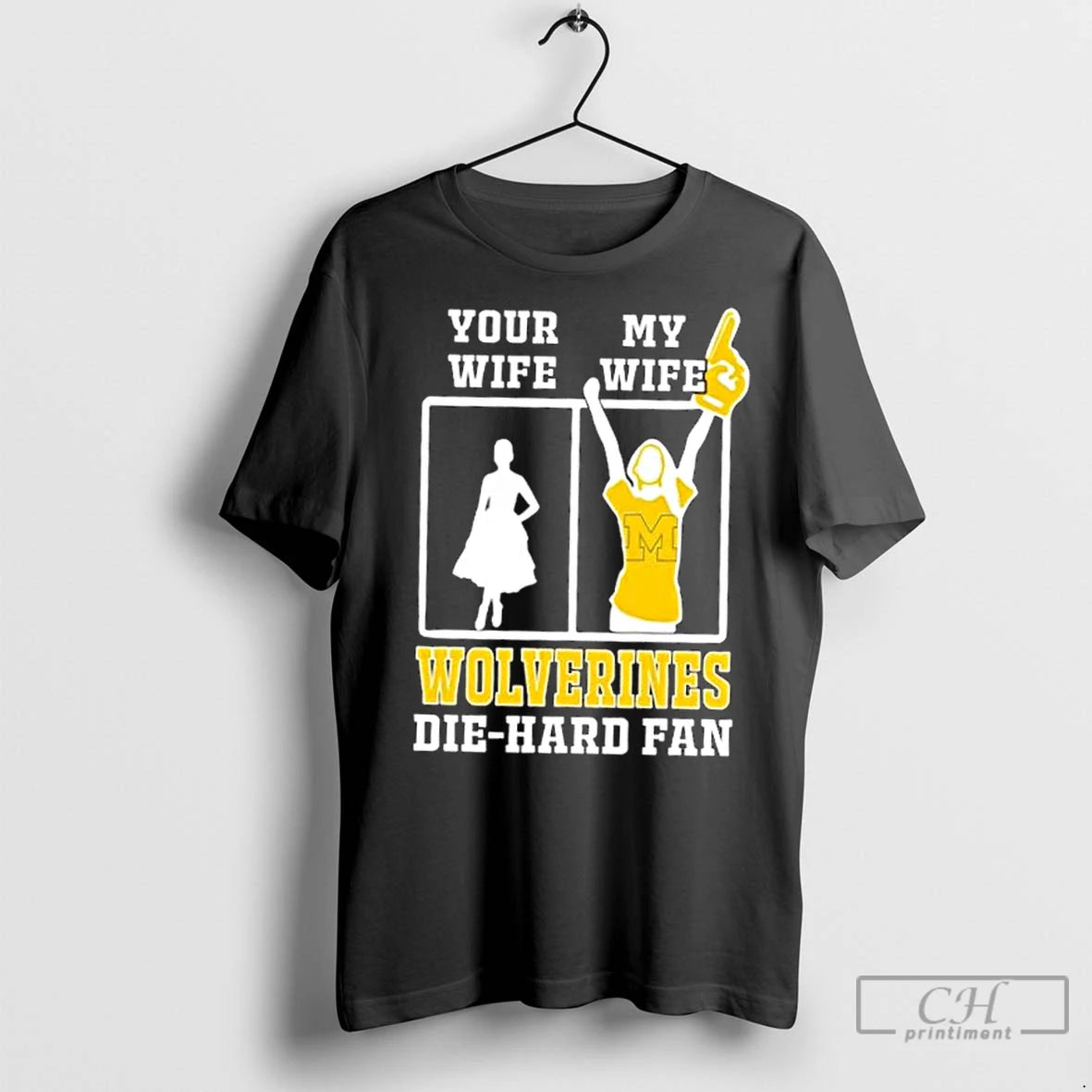 Classic My Wife Michigan Wolverines Football Die Hard Fan T-Shirts, Hoodie, Sweatshirt | InkNestWear.com