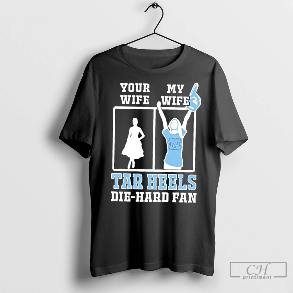 Classic My Wife North Carolina Tar Heels Football Die Hard Fan T-Shirts, Hoodie, Sweatshirt | InkNestWear.com