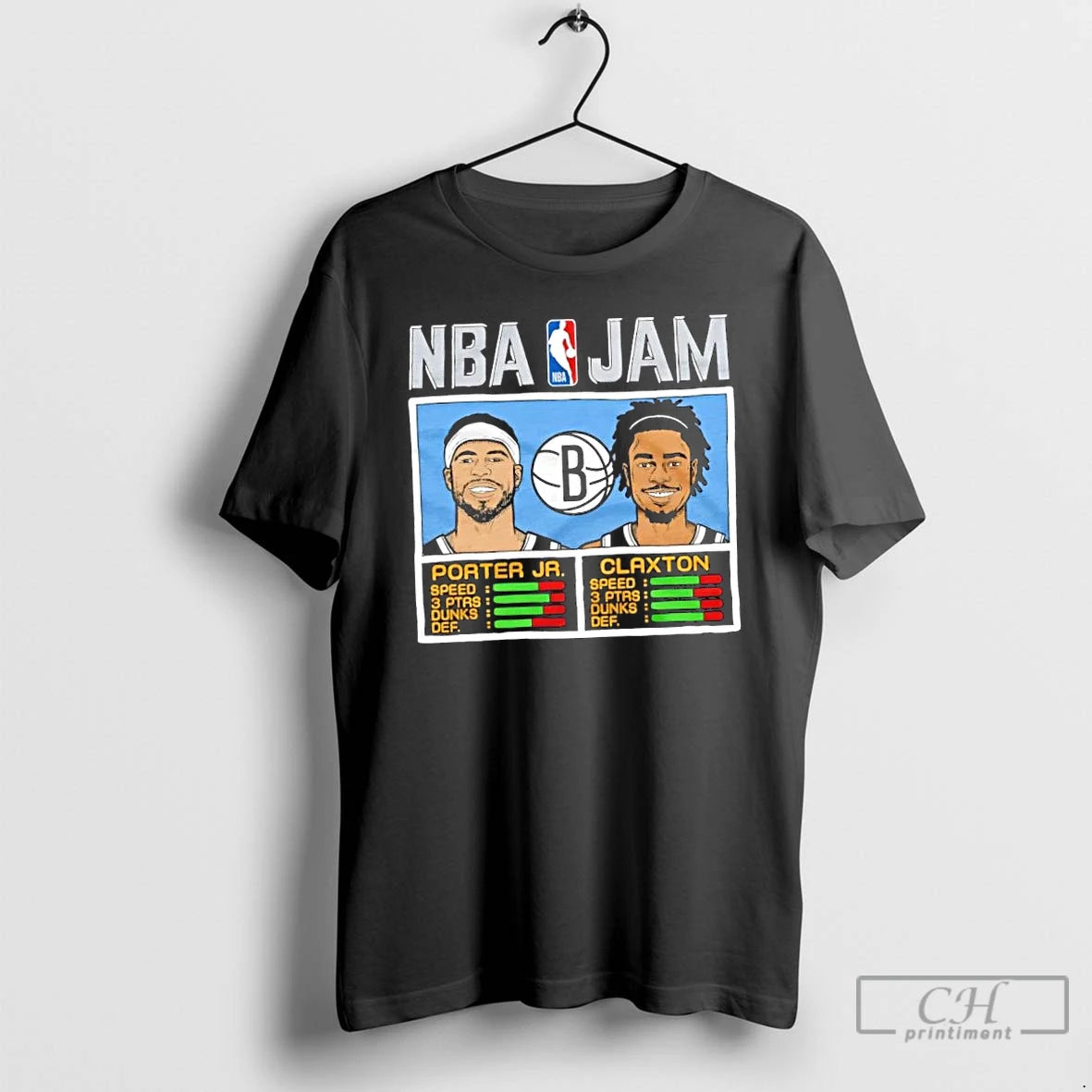 Classic Nba Jam Brooklyn Nets Porter Jr And Claxton T Shirts Hoodie, Sweatshirt | InkNestWear.com