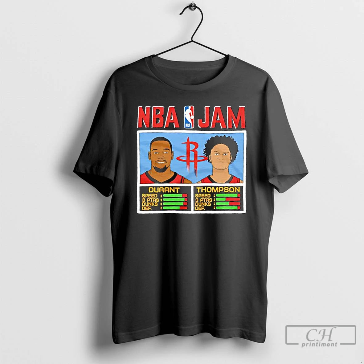 Classic Nba Jam Kevin Durant And Klay Thompson Houston Rockets Graphic T Shirts Hoodie, Sweatshirt | InkNestWear.com