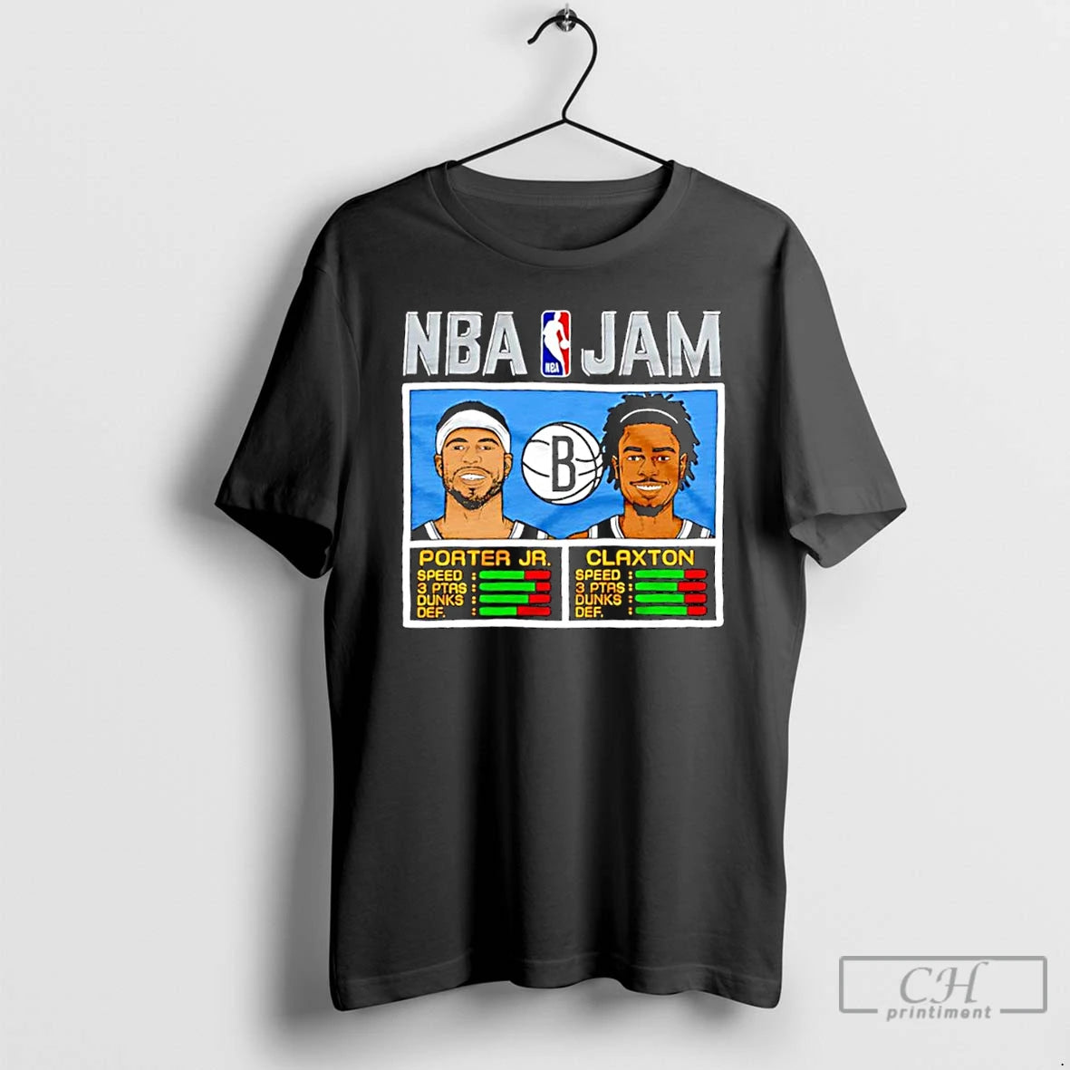 Classic Nba Jam Kevin Porter Jr And Nic Claxton Brooklyn Nets Graphic T Shirts Hoodie, Sweatshirt | InkNestWear.com
