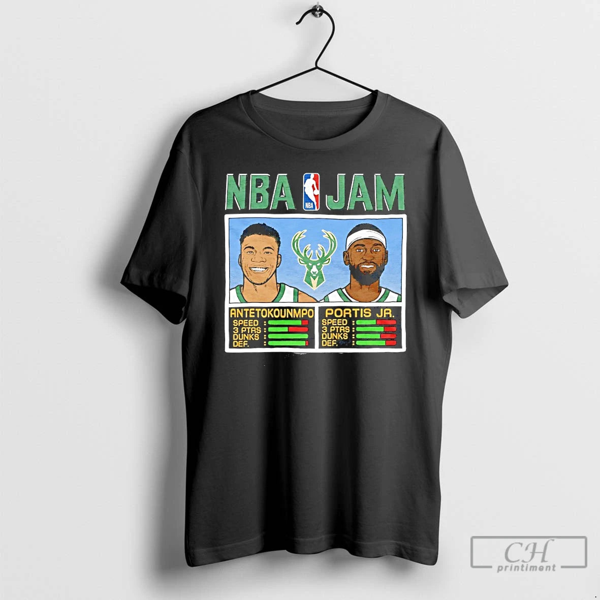 Classic Nba Jam Milwaukee Bucks Antetokounmpo And Portis Jr T Shirts Hoodie, Sweatshirt | InkNestWear.com