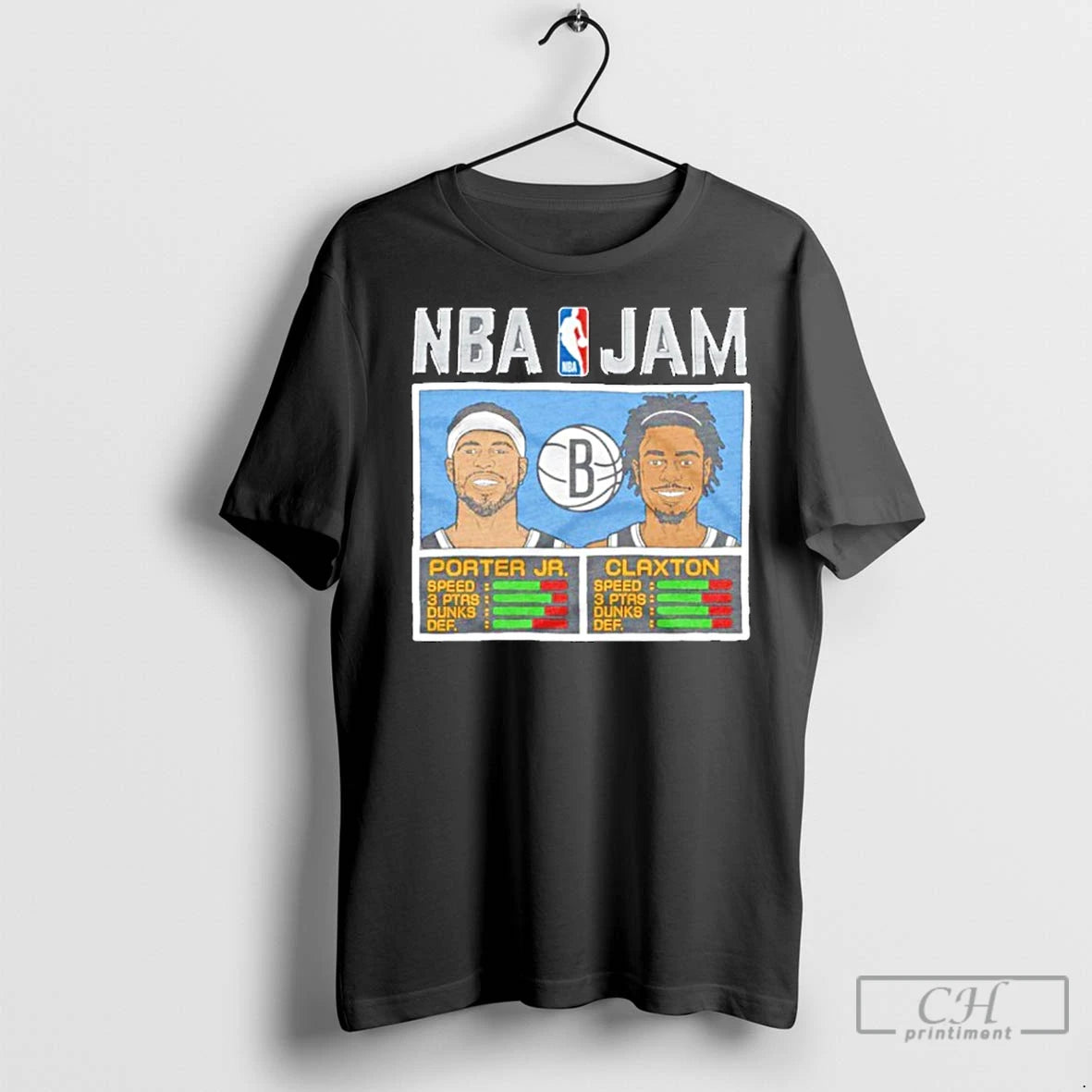 Classic Nba Jam Nets Porter Jr And Claxton T-Shirts, Hoodie, Sweatshirt | InkNestWear.com