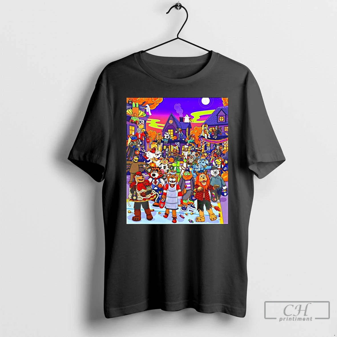Classic Nhl Mascot Mayhem Happy Halloween 2025 T Shirts Hoodie, Sweatshirt | InkNestWear.com