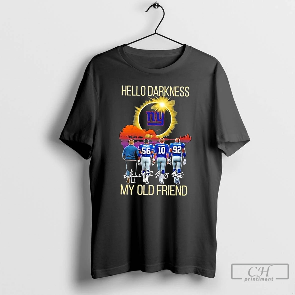 Classic New York Giants Taylor And Legends Hello Darkness My Old Friend Signatures T Shirts Hoodie, Sweatshirt