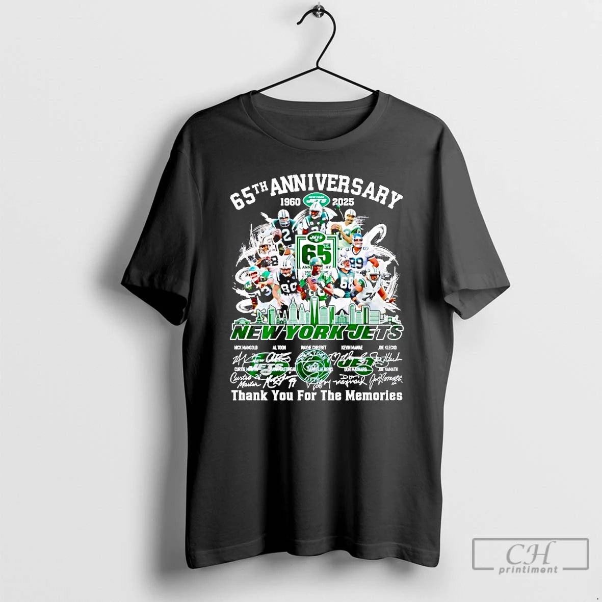 Classic New York Jets 65th Anniversary 1960 2025 Thank You For The Memories T Shirts Hoodie, Sweatshirt | InkNestWear.com