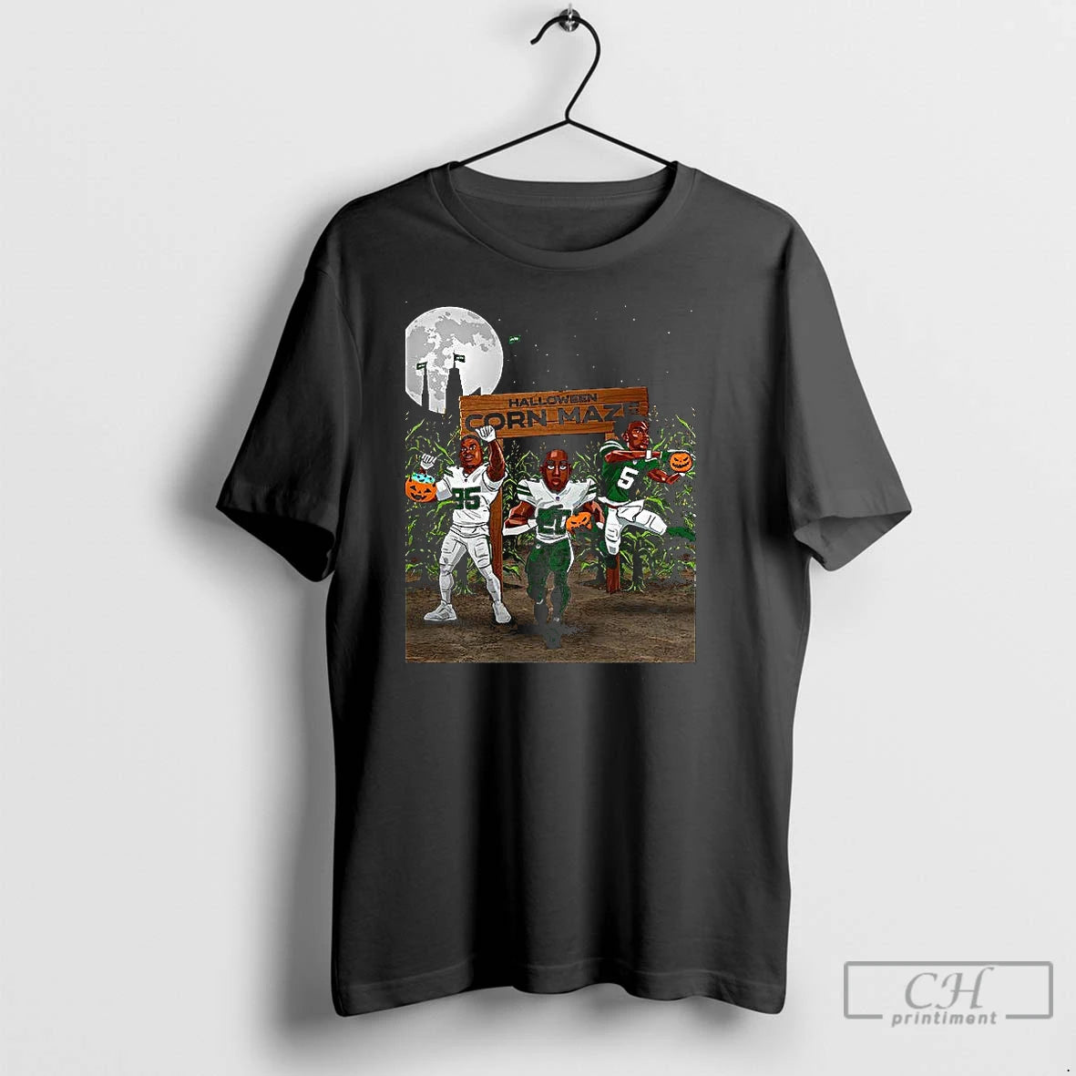 Classic New York Jets Halloween Corn Maze Cartoon T-Shirts, Hoodie, Sweatshirt | InkNestWear.com