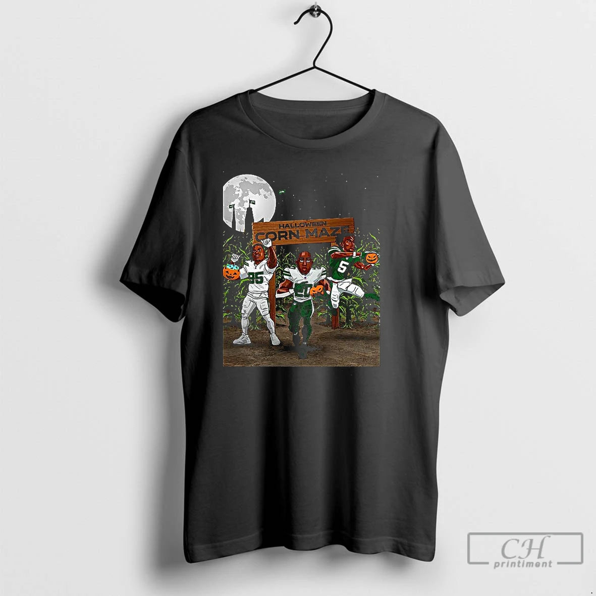 Classic New York Jets Halloween Corn Maze Cartoon T Shirts Hoodie, Sweatshirt | InkNestWear.com