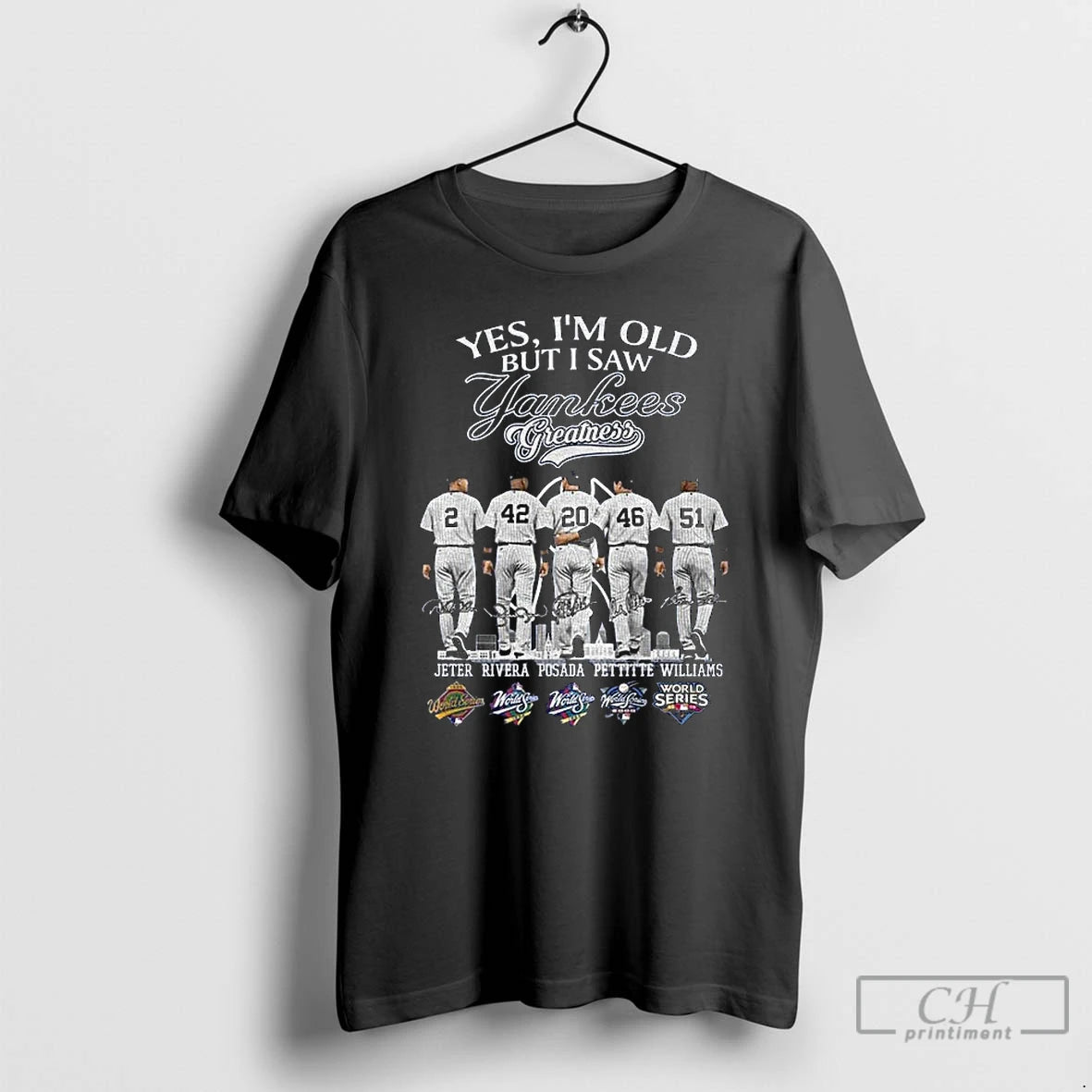 Classic New York Yankees Yes Im Old But I Saw Yankees Greatness Team 2025 Signatures T-Shirts, Hoodie, Sweatshirt