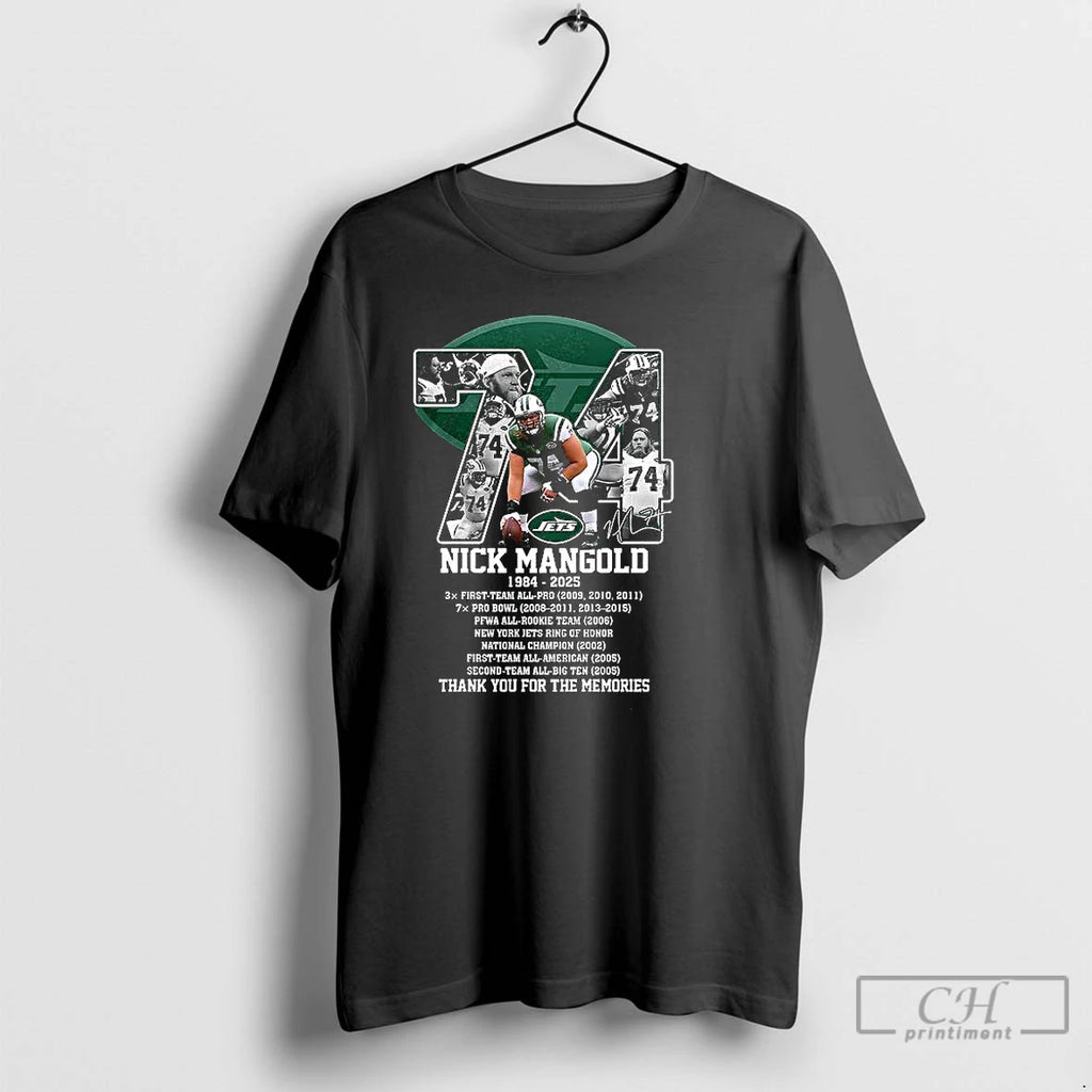 Classic Nick Mangold 74 Ny Jets 1984 2025 Thank You For The Memories Signature T-Shirts, Hoodie, Sweatshirt | InkNestWear.com