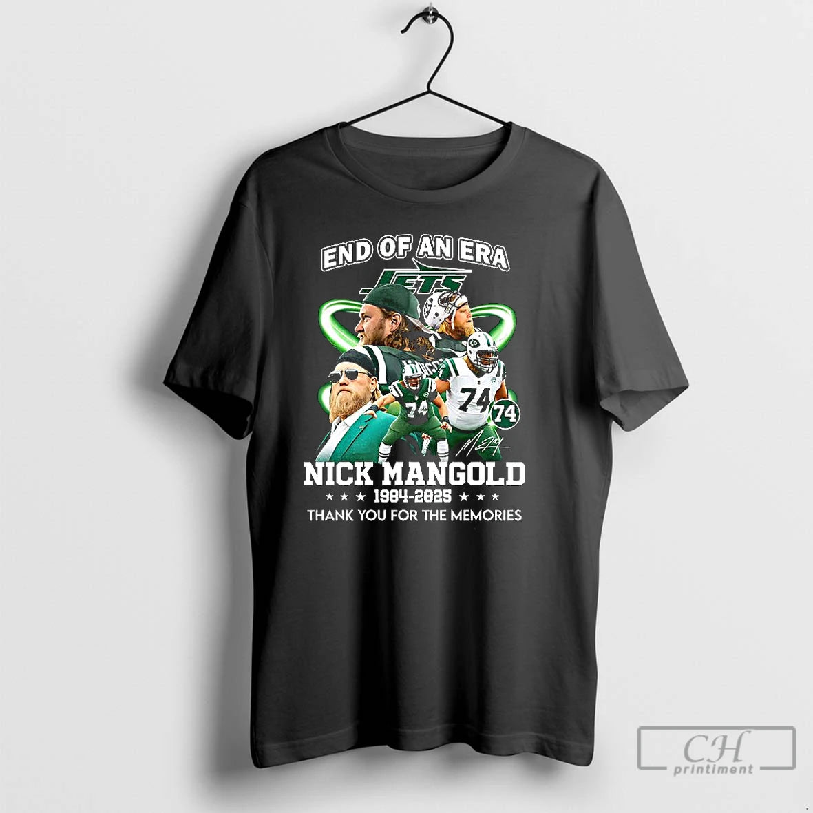 Classic Nick Mangold End Of An Era Thank You For The Memories 2025 Signature T-Shirts, Hoodie, Sweatshirt | InkNestWear.com
