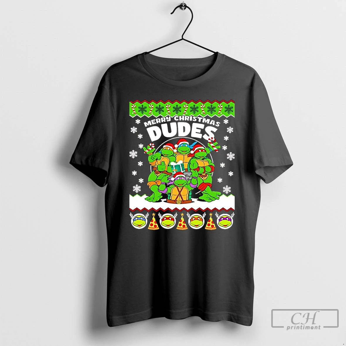 Classic Ninja Turtles Merry Christmas Dudes T Shirts Hoodie, Sweatshirt | InkNestWear.com