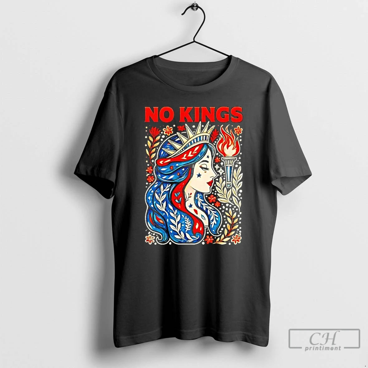 Classic No Kings Retro Illustration