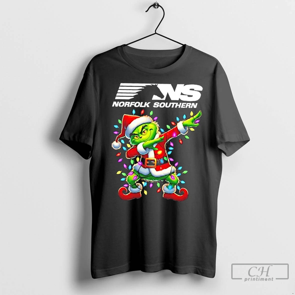 Classic Norfolk Southern Railway Grinch Dabbing Merry Christmas T-Shirts, Hoodie, Sweatshirt | InkNestWear.com