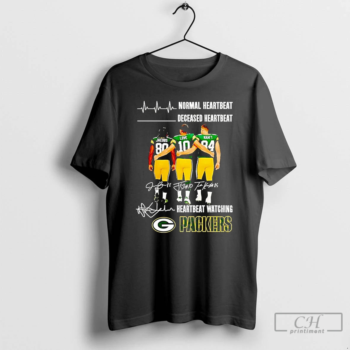 Classic Normal Heartbeat Deceased Heartbeat And Heartbeat Watching Packers T Shirts Hoodie, Sweatshirt | InkNestWear.com