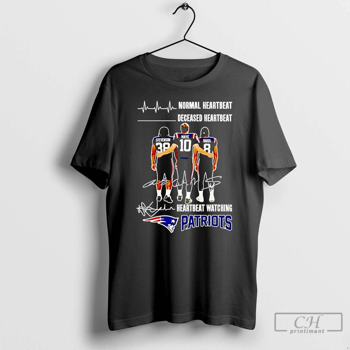 Classic Normal Heartbeat Deceased Heartbeat And Heartbeat Watching Patriots T Shirts Hoodie, Sweatshirt | InkNestWear.com