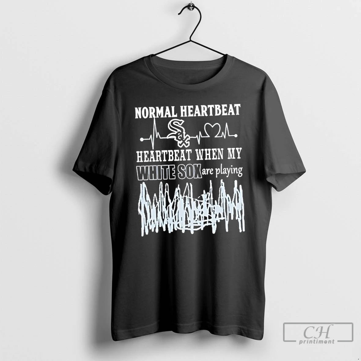 Classic Normal Heartbeat Heartbeat When My Chicago White Sox Baseball Are Playing T Shirts Hoodie, Sweatshirt
