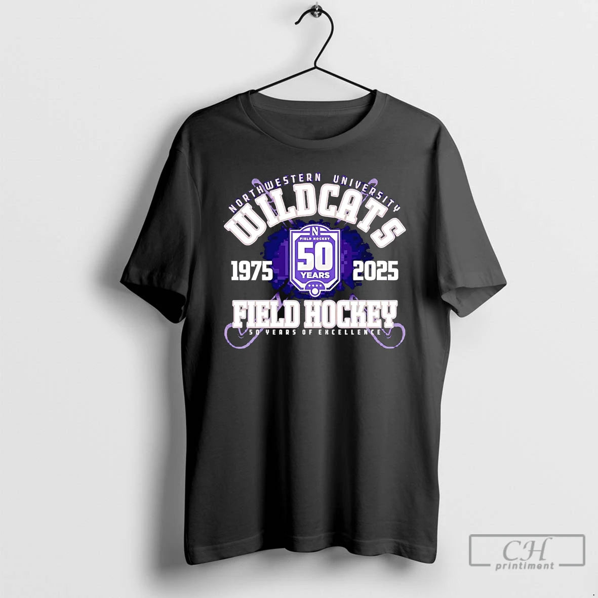 Classic Northwestern Wildcats Field Hockey 50 Years Of Excellence T Shirts Hoodie, Sweatshirt | InkNestWear.com
