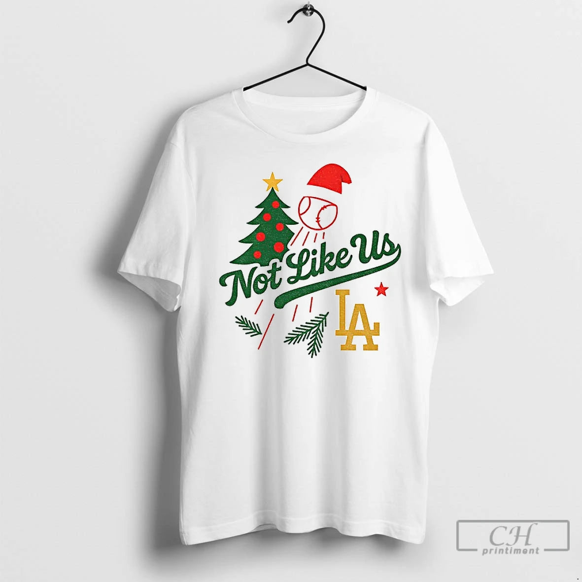 Classic Not Like Us Santa Hat Los Angeles Dodgers Mlb Baseball Merry Christmas T-Shirts, Hoodie, Sweatshirt | InkNestWear.com