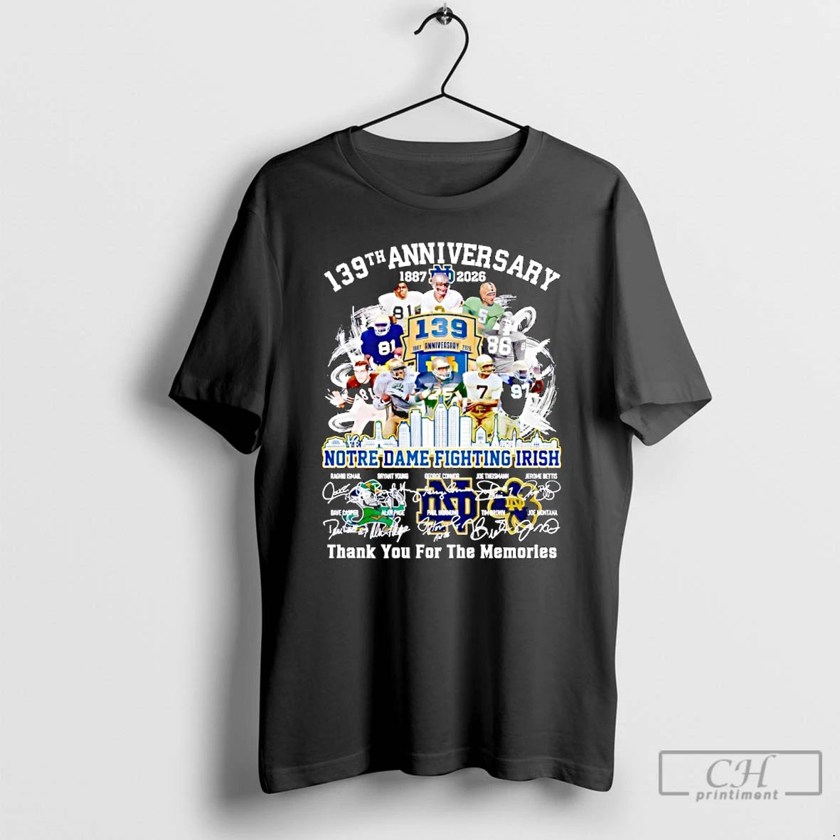 Classic Notre Dame Fighting Irish 139th Anniversary 1887 2026 Thank You For The Memories T-Shirts, Hoodie, Sweatshirt