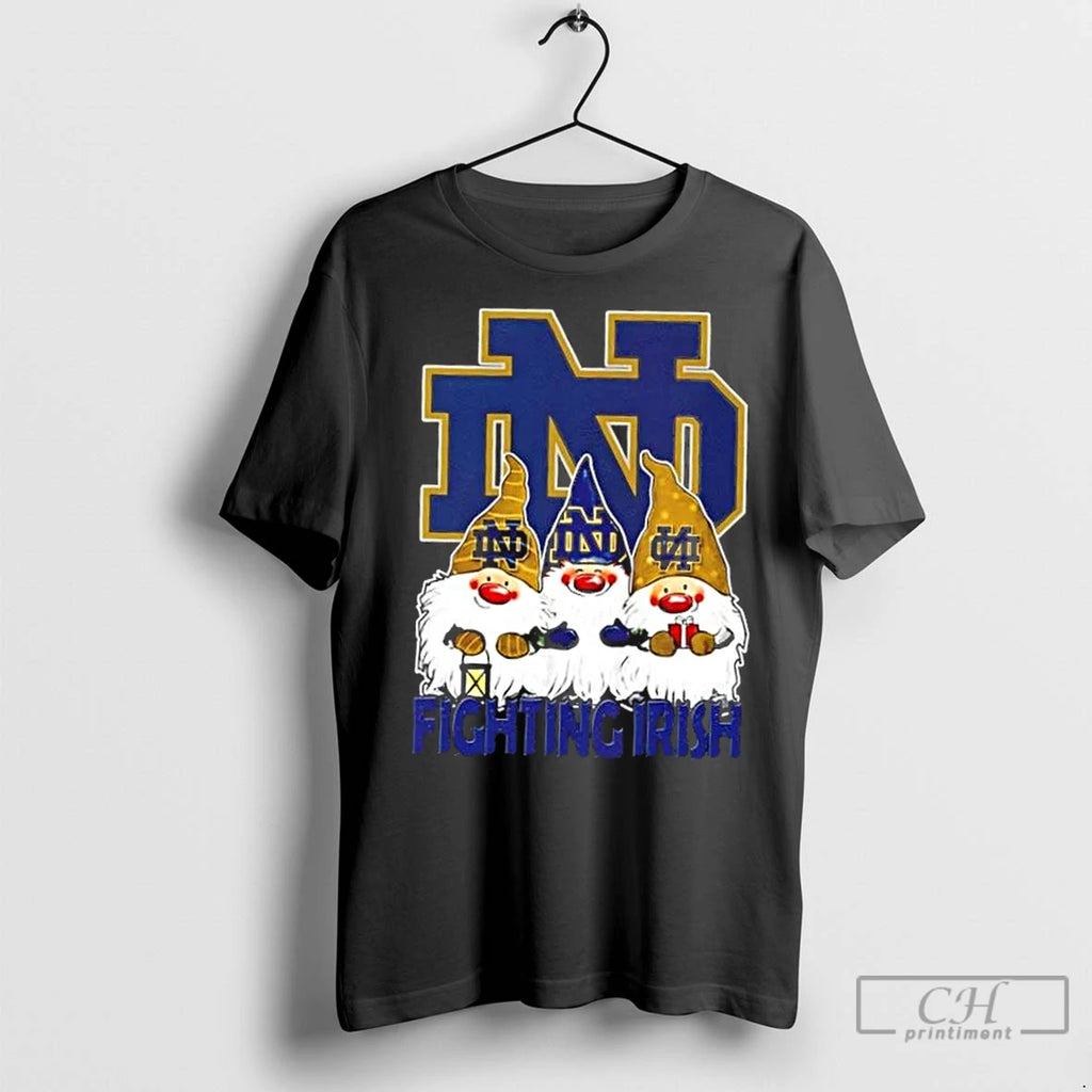 Classic Notre Dame Fighting Irish X Gnomes Xmas Christmas T-Shirts, Hoodie, Sweatshirt | InkNestWear.com