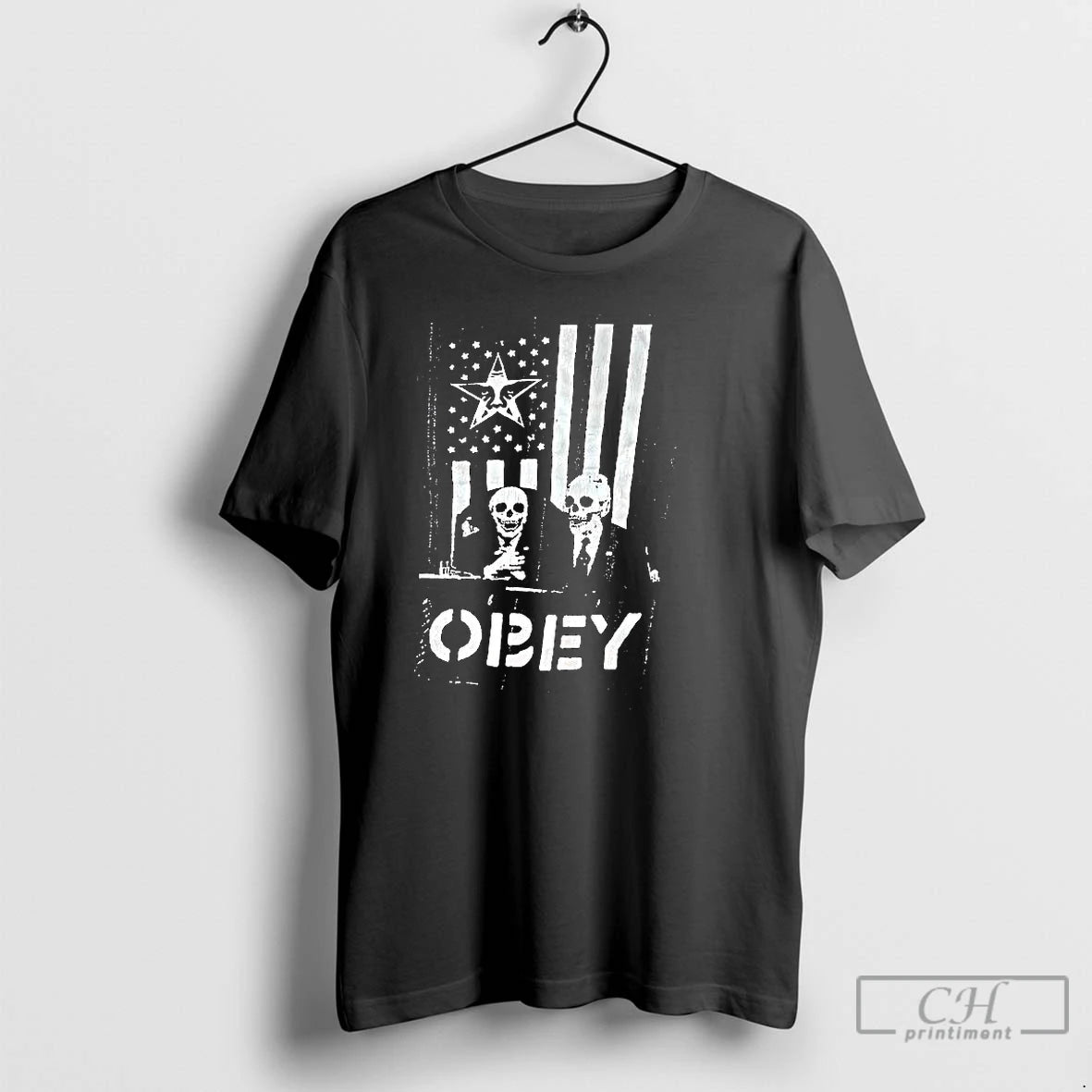 Classic Obey Skull Flag T Shirts Hoodie, Sweatshirt | InkNestWear.com
