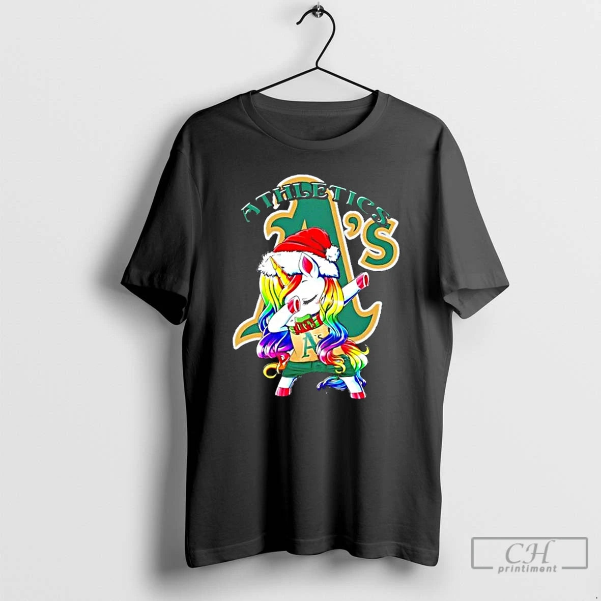Classic Oakland Athletics X Unicorn Santa Hat Dabbing Merry Christmas T Shirts Hoodie, Sweatshirt | InkNestWear.com