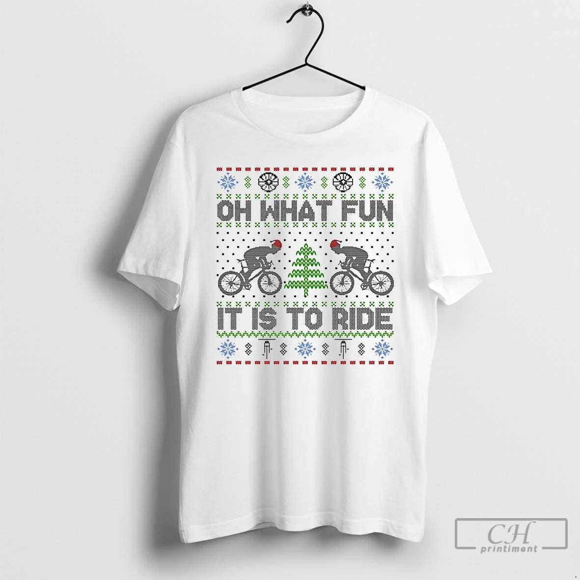 Classic Oh What Fun It Is To Ride Bicycle Ugly Christmas T Shirts Hoodie, Sweatshirt | InkNestWear.com