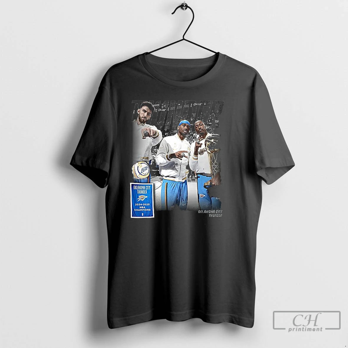 Classic Oklahoma City Thunder Nba Champions 2024 2025 Trophy Player T Shirts Hoodie, Sweatshirt | InkNestWear.com