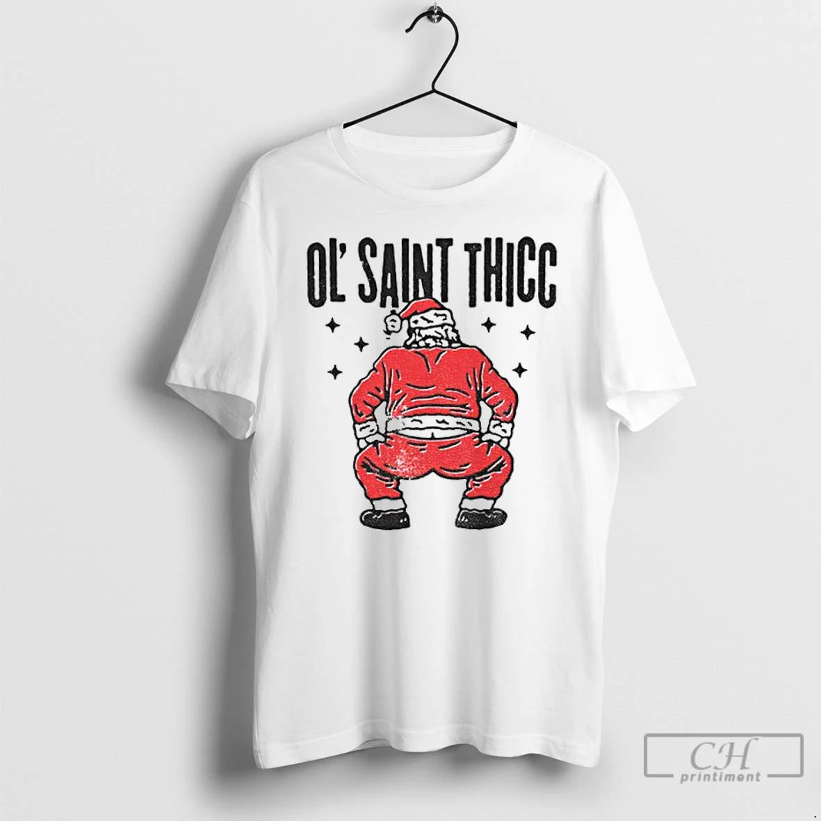 Classic Ol Saint Thicc Christmas Funny Santa T-Shirts, Hoodie, Sweatshirt | InkNestWear.com