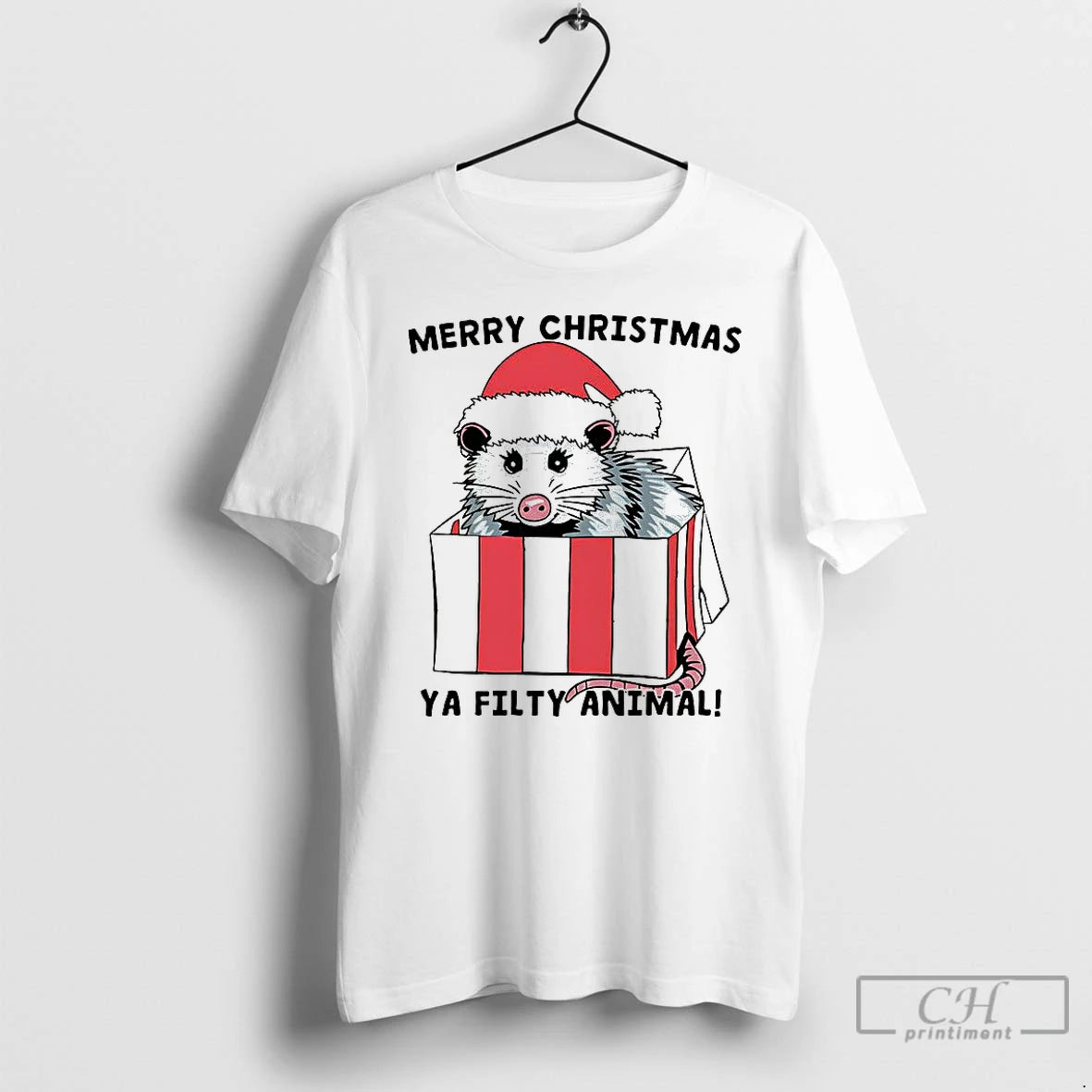Classic Opossum The Ya Filthy Animal Merry Christmas T-Shirts, Hoodie, Sweatshirt | InkNestWear.com