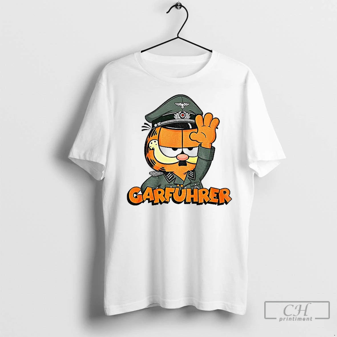 Classic Orange Cat Police Garfuhrer Funny Meme T-Shirts, Hoodie, Sweatshirt