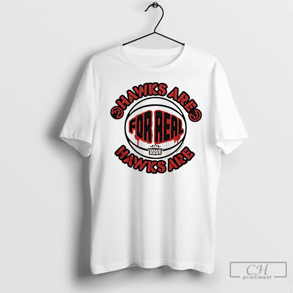 Classic Outkast X Atlanta Hawks Hawks Are For Real Graphic T-Shirts, Hoodie, Sweatshirt | InkNestWear.com