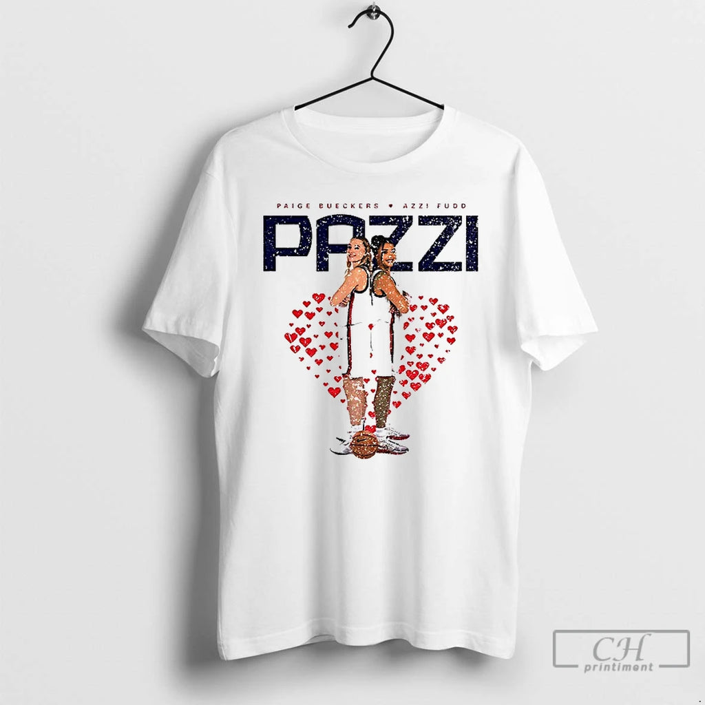 Classic Pazzi Paige Bueckers X Azzi Fudd Mini Hearts Wnba T Shirts Hoodie, Sweatshirt | InkNestWear.com
