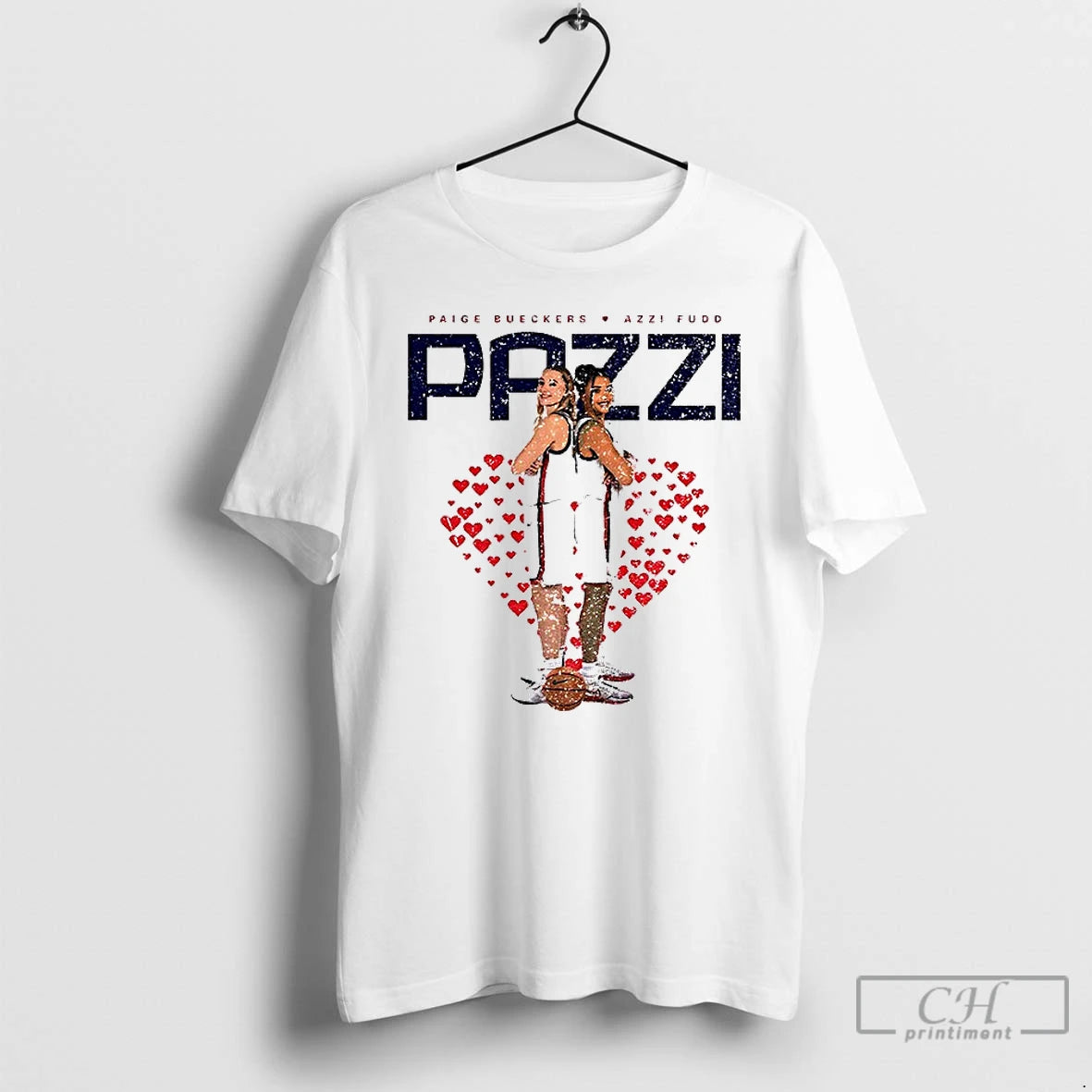Classic Pazzi Paige Bueckers X Azzi Fudd Mini Hearts Wnba T Shirts Hoodie, Sweatshirt | InkNestWear.com