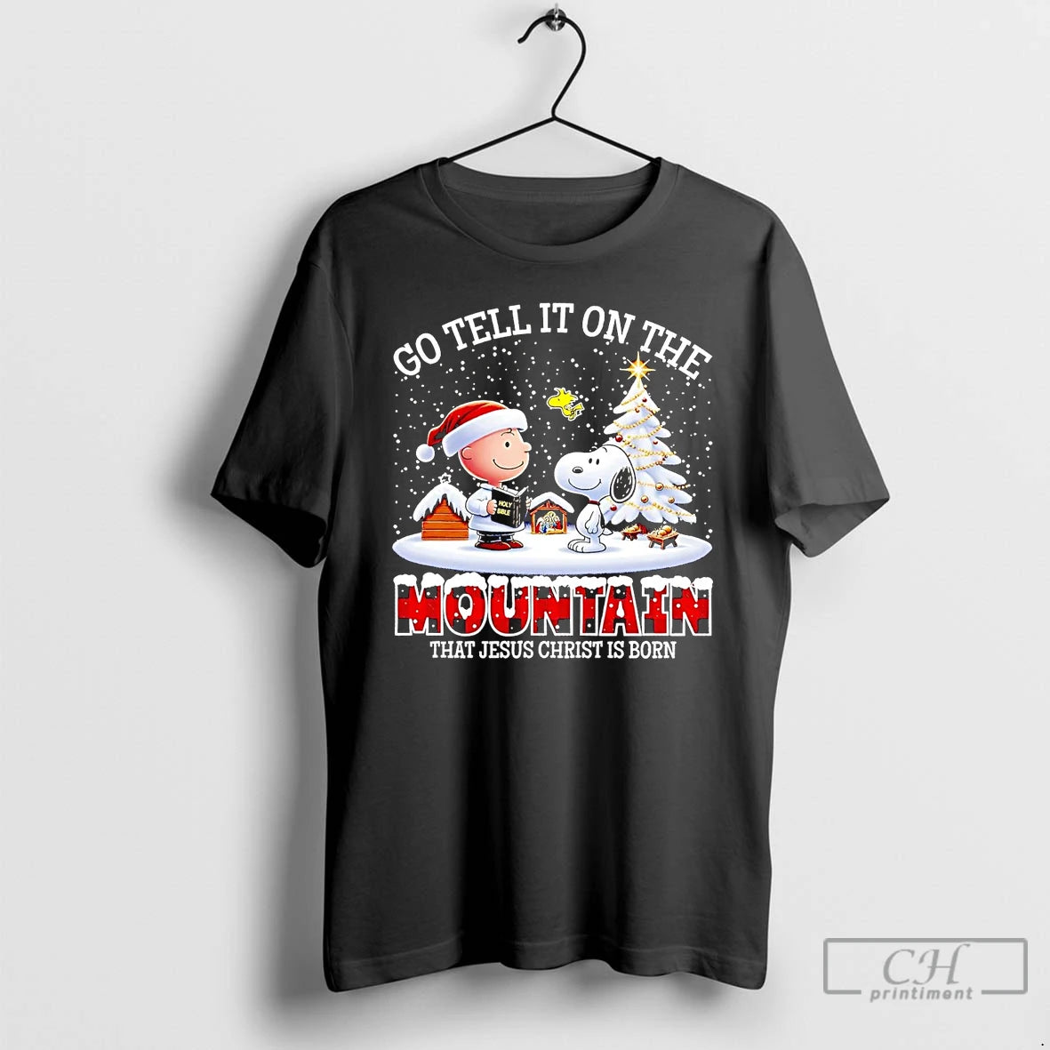 Classic Peanuts Go Tell It On The Mountain That Jesus Christ Is Born Christmas T-Shirts, Hoodie, Sweatshirt | InkNestWear.com
