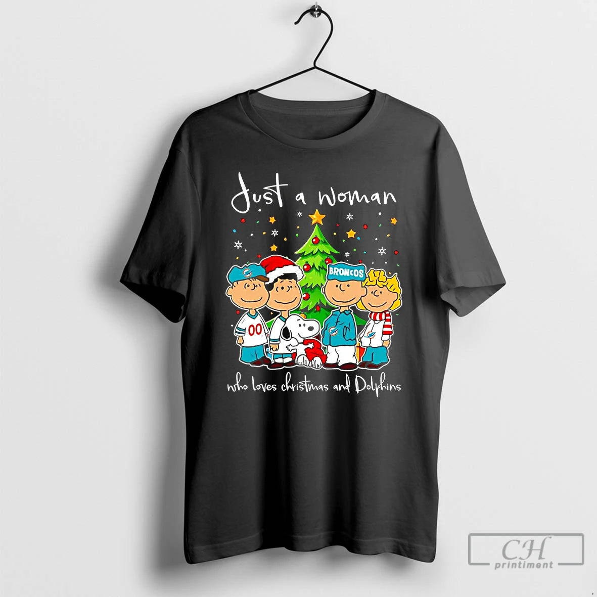 Classic Peanuts Just A Woman Who Loves Christmas And Dolphins T Shirts Hoodie, Sweatshirt | InkNestWear.com