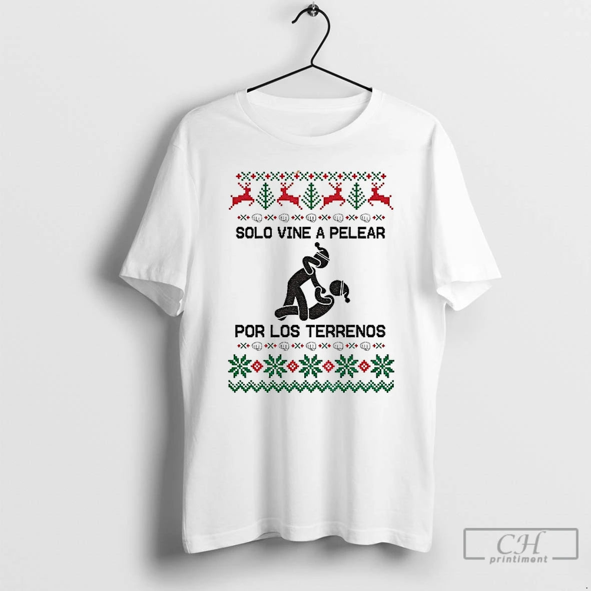 Classic Pelear Por Los Terrenos Solo Vine A Pelear Mexican Christmas T-Shirts, Hoodie, Sweatshirt | InkNestWear.com