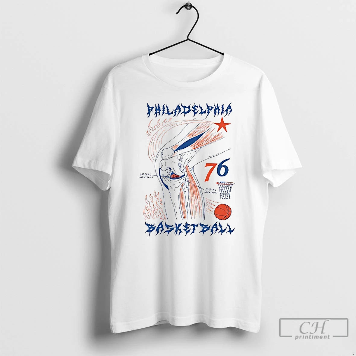 Classic Philadelphia 76ers Basbetball Lateral Meniscus Medial Meniscus T-Shirts, Hoodie, Sweatshirt | InkNestWear.com