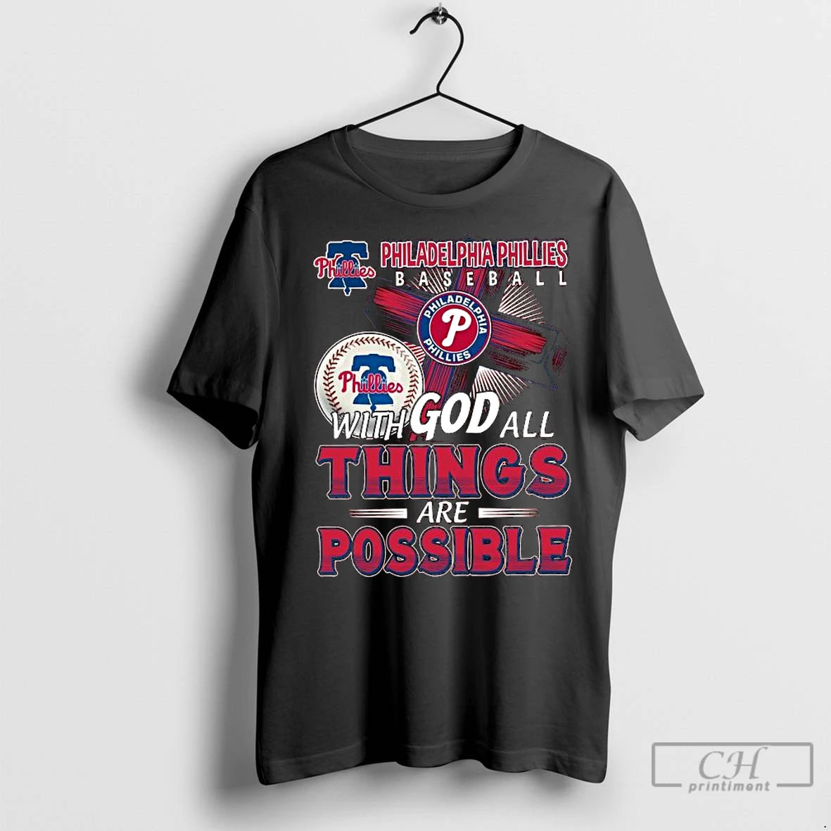 Classic Philadelphia Phillies Baseball With God All Things Are Possible 2025 Long Sleve T-Shirts, Hoodie, Sweatshirt