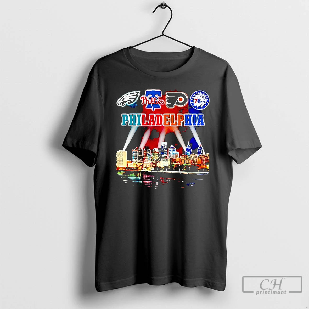Classic Philadelphia Sports Teams City Skyline T Shirts Hoodie, Sweatshirt | InkNestWear.com
