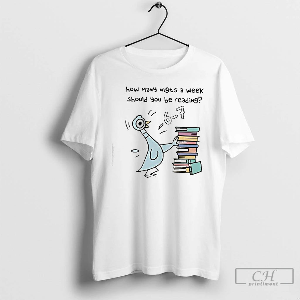 Classic Pigeon 67 Reading Book Lover Librarian T-Shirts, Hoodie, Sweatshirt | InkNestWear.com