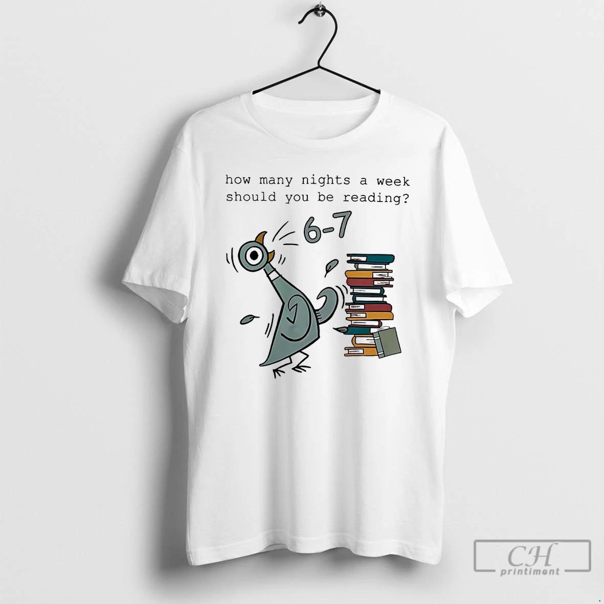 Classic Pigeon How Many Nights A Week Should You Be Reading 6 7 T Shirts Hoodie, Sweatshirt | InkNestWear.com