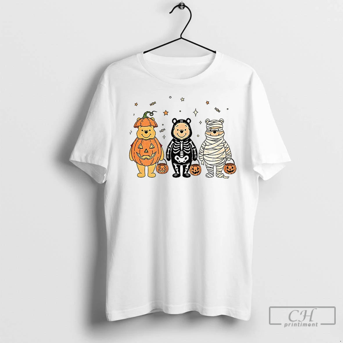 Classic Pooh Fall Spooky Pumpkin Trick Treat Halloween T-Shirts, Hoodie, Sweatshirt