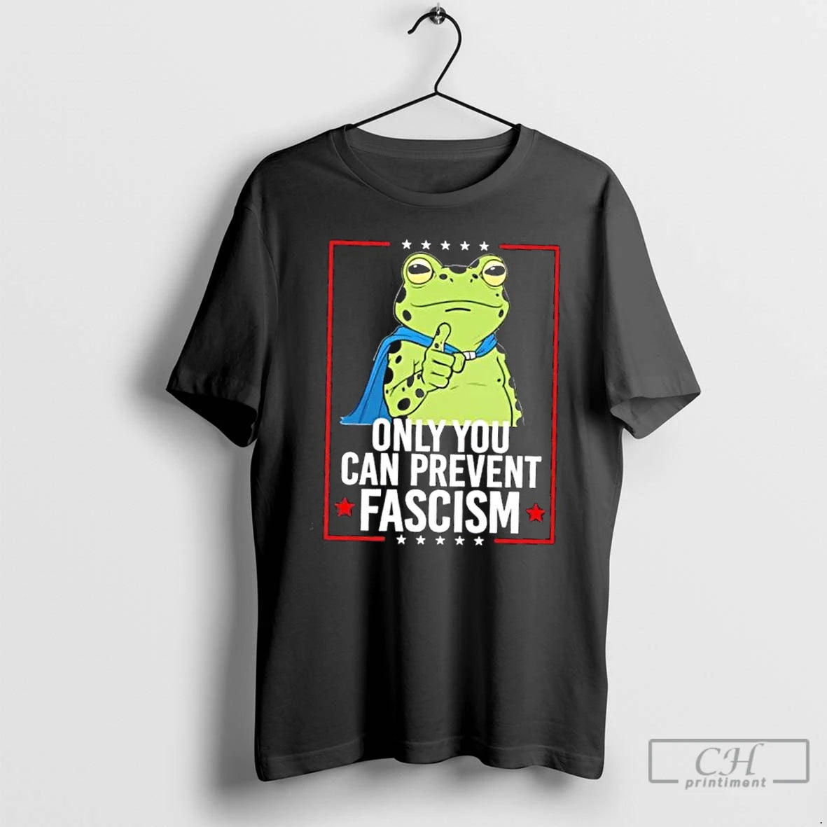 Classic Portland Frog Only You Can Prevent Fascism Stars T Shirts Hoodie, Sweatshirt | InkNestWear.com