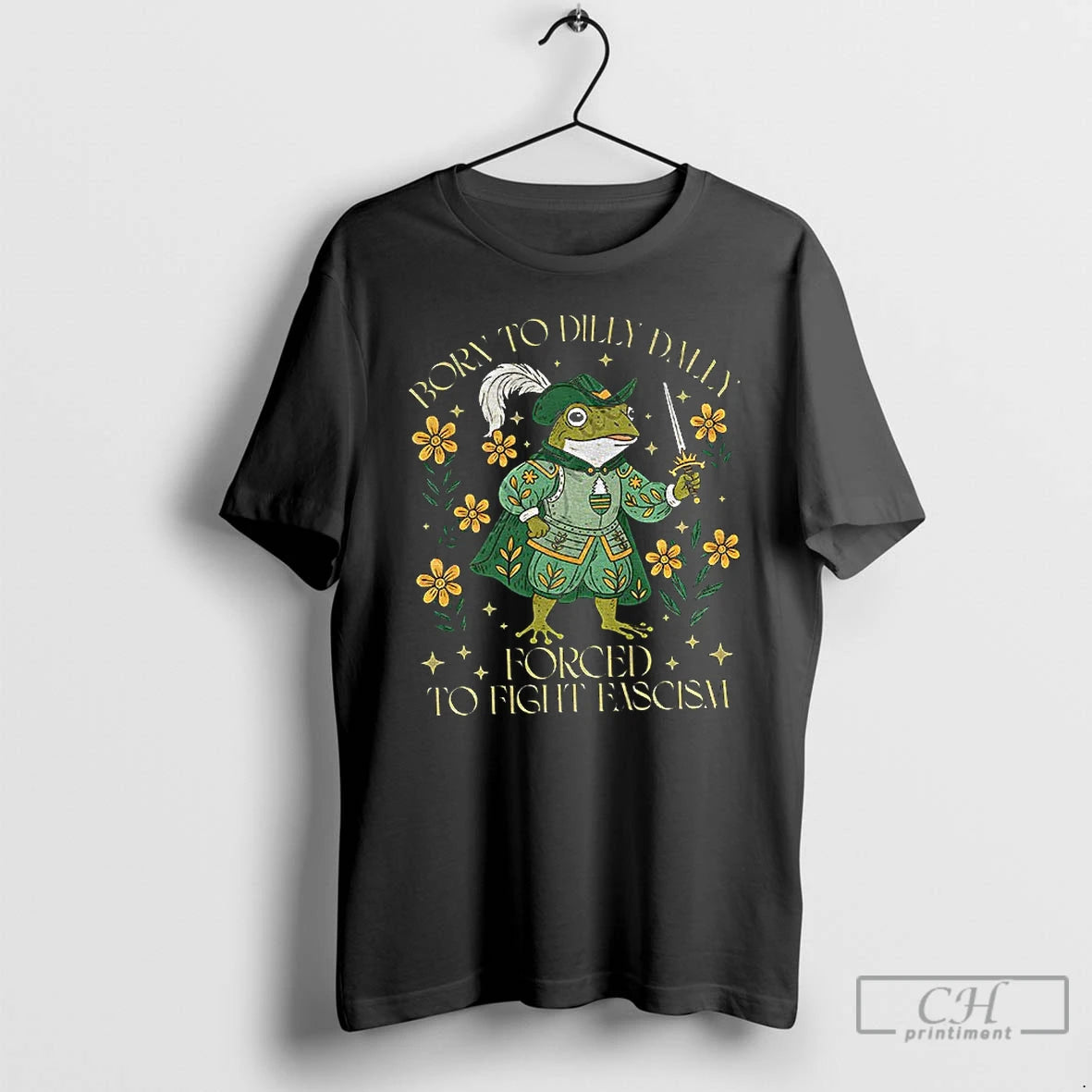Classic Portland Frog Born To Dilly Dally Forced To Fight Fascism Anti Trump T Shirts Hoodie, Sweatshirt | InkNestWear.com