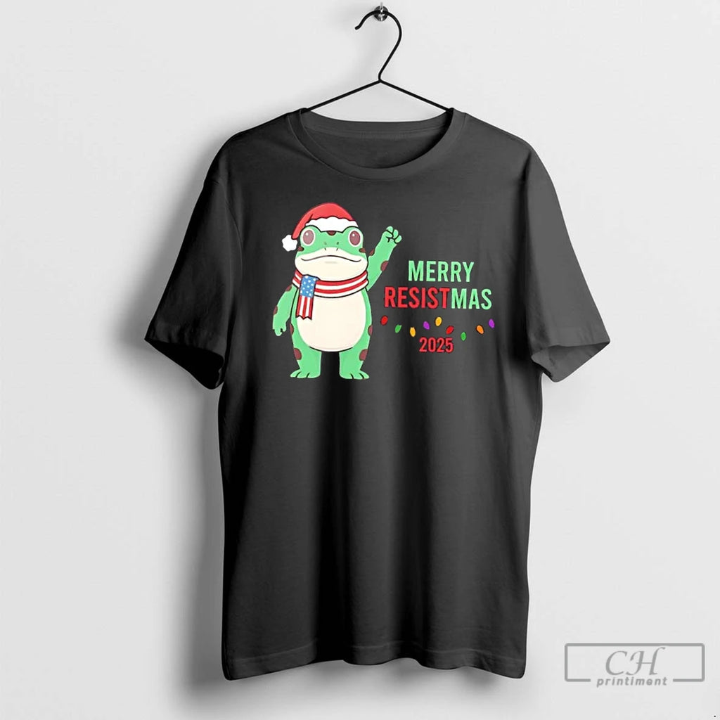 Classic Portland Protest Frog Merry Resistmas 2025 Christmas T-Shirts, Hoodie, Sweatshirt | InkNestWear.com